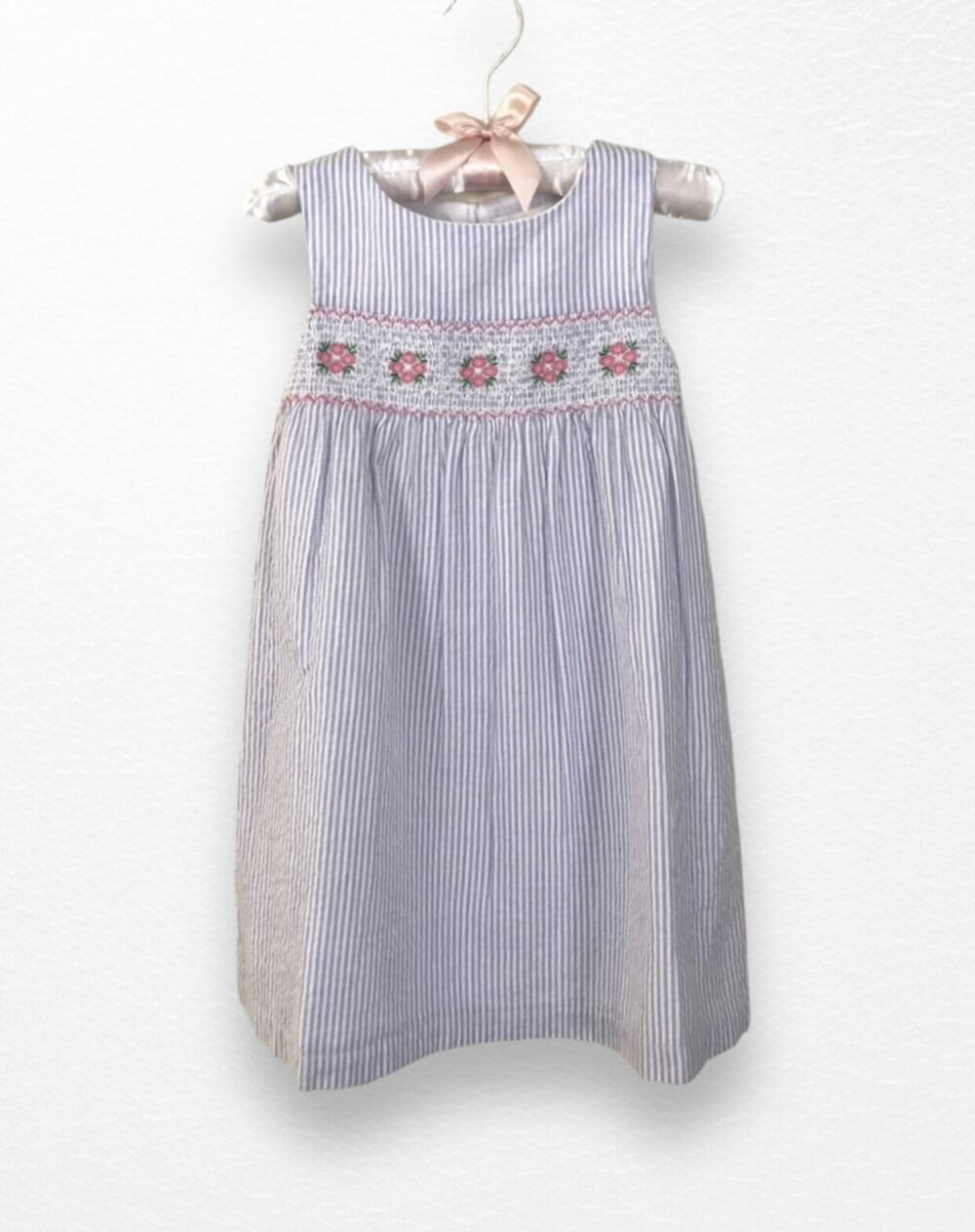 NEW Lilac Embroidered Seersucker Dress, Size 3